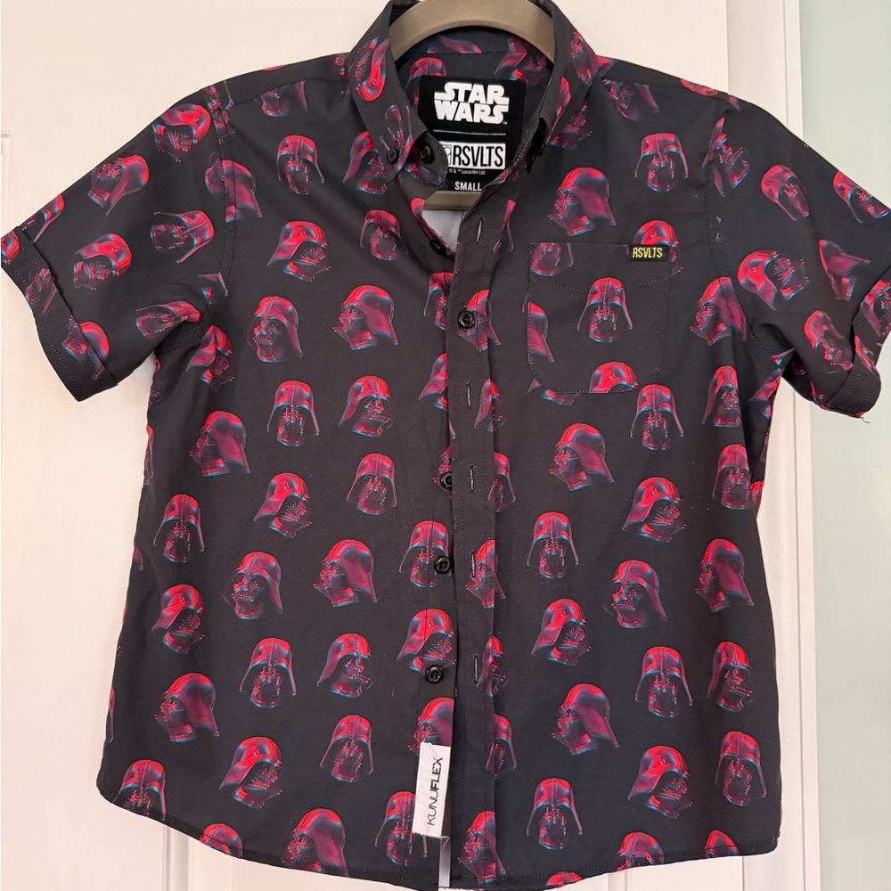 RSVLTS The Roosevelts Star Wars Darth Vader Short Sleeve Button-Up Shirt